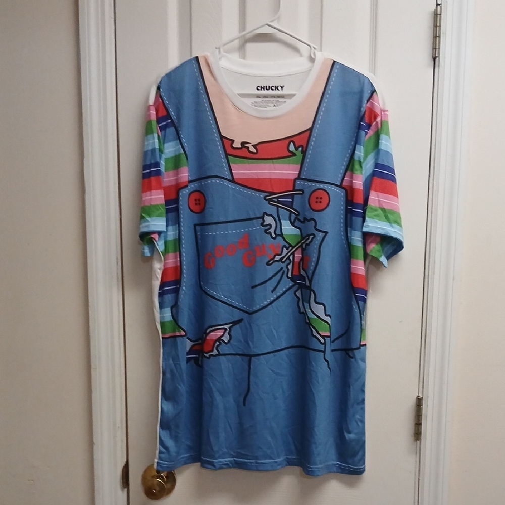 Chucky Graphic T-Shirt with Overalls Design NWT Size 2XL 50/52